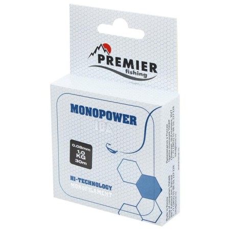 Premier Fishing Monopower Ice, diameter 0.08 mm, test 1 kg, 30 m, nylon, transparent-1