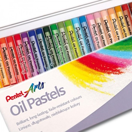 Oil pastel, 25 colors, Pentel 8/60 mm, in cardboard-4