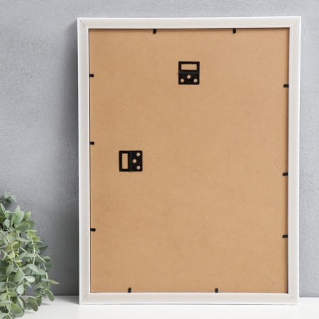 Photo frame Plastic "Gloria" 30x40 cm, with Passpartu, white-3