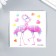 Tattoo on the body color "Flamingo in love" 8 x 8 cm