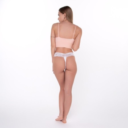 Panties female thongs, white color (Bianco), size 52 (2xl)-5