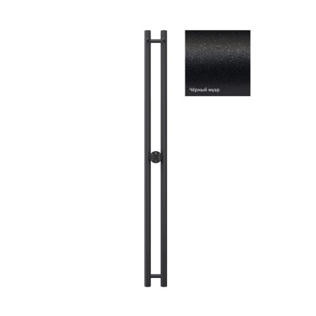 Terminus duo electric heated towel rail "Circle", 1200x110 mm, Black Muars-1