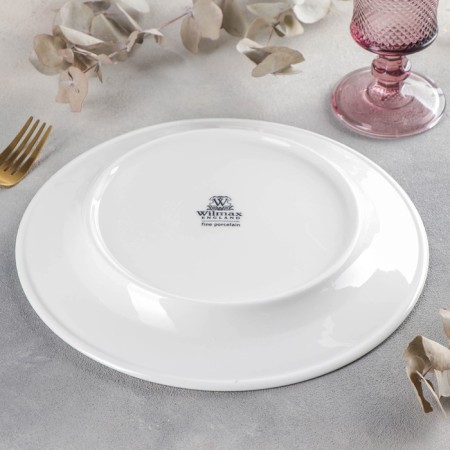 Porcelain dining Porcelain Wilmax "Julia Vysotskaya", D = 25.5 cm, white color-2