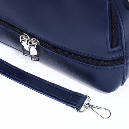 Bag Cross-Bodi with a zipper, blue color-5
