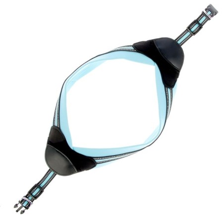 Super-furry harness with reflective firmware, girth 62-69 cm, blue-1