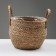 Kashpo wicker "Kenya" round with handles, 25.5x25x23 cm, natural