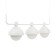 Schenon lamp 3xg9 with white-gold 86x16x25.5-125 cm
