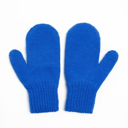 Double mittens, blue color, size 12 (3-6 years)-1
