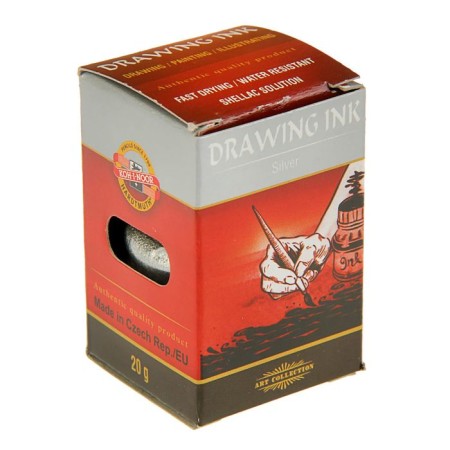 Mascara for writing and drawing artistic 20 ml, Koh-I-Noor, silver-1