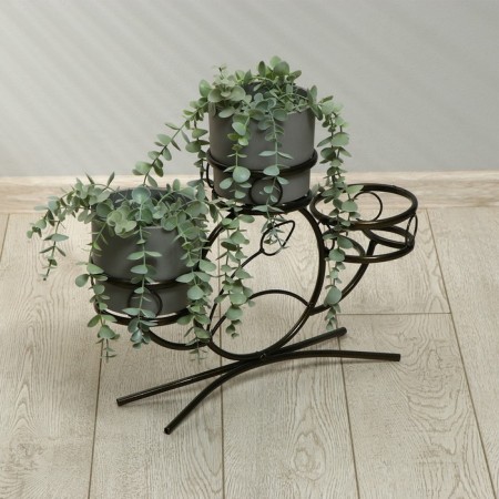 Flowers stand, floor, 3 pots, d = 14 cm, bronze, "camellia"-3
