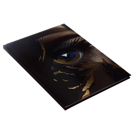 College-wiper in a solid cover of 7BC, A5, 64 sheets, deep look, block in a cage, glossy lamination, foil embossing-1