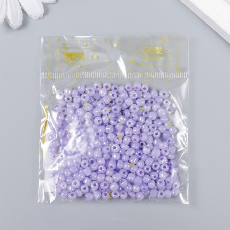 Glass beads 6/0 "Color middle. Lilac" 30 g-3
