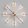 Classical ceiling chandelier Brielle, 40W, E14, 81.5x81.5x53.5 cm