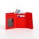 Women's wallet on the button, red color