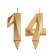 Candle in the cake jubilee "line" (set 2 in 1), number 14, number 41, gold metallic, 6.5 cm
