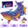 Wooden figured puzzle "Star whales", pair
