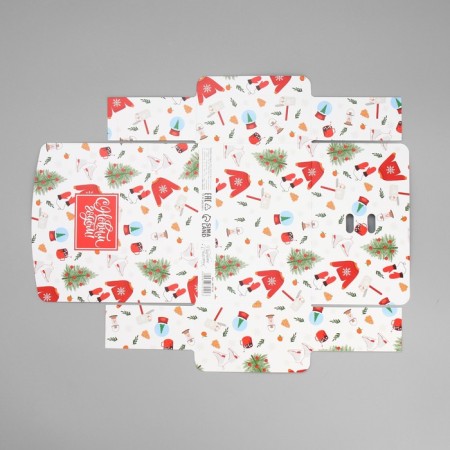 Gift Box "New Year's Joy", 16.5 x 12.5 x 5 cm, without tape, New Year-5