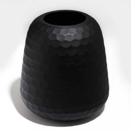Vase for flowers "Sarah" made of black glass 22 x 20 x 20 cm-1