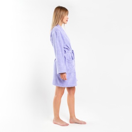 Tainted female robe, economy and I size 42-44 lilac, 100% cotton, 320 g/m2-7