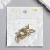 Decor for creativity metal, enamel, rhinestones "Tulip" gold mix 1.2x3 cm