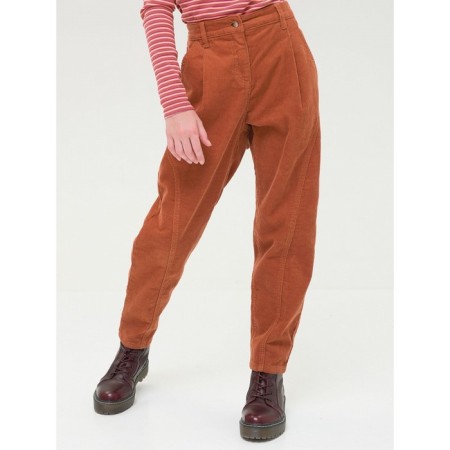 Pants for girls, height 146 cm, brown color-1