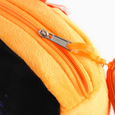 Baby plush backpack with the Penal "Robots", 24*24 cm, color orange color-4