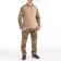 The costume is tactical, with inserts on the elbows and knees, cartoons, l