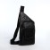 Male sling bag made of artificial leather, black color