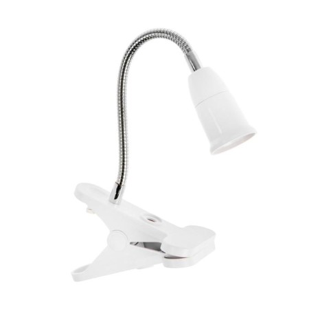 A cartridge on a flexible leg under the lamp E27, 20 cm, with an off., White, 220V