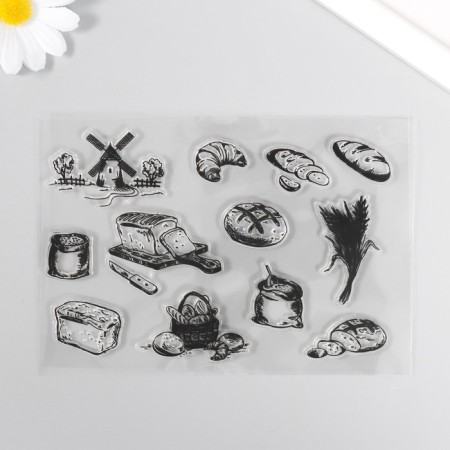 Stamp for creativity Silicon "Bread and Mill" 16x11 cm