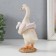 Polystone souvenir "Goose in the inflatable circle - flamingo" 10.5x7.5x16.5 cm