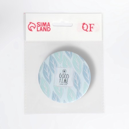 Folding mirror "tenderness", d = 7.5 cm, turquoise color-5
