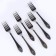 Plastic forks, set 6 pcs in a set, silver color