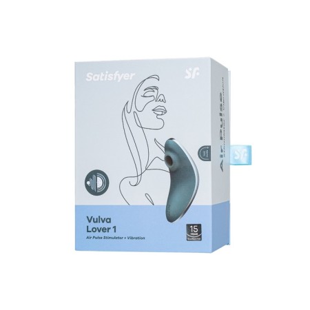 Vacuum-wave contactless stimulator of the Satiffyer Vulva Lover 1 clitoris, silicone, blue color-11