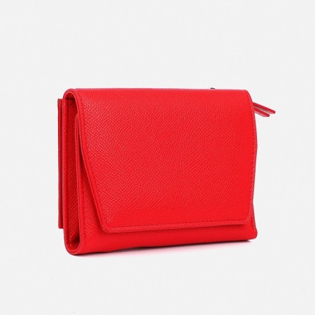 Women's wallet on magnet, red color