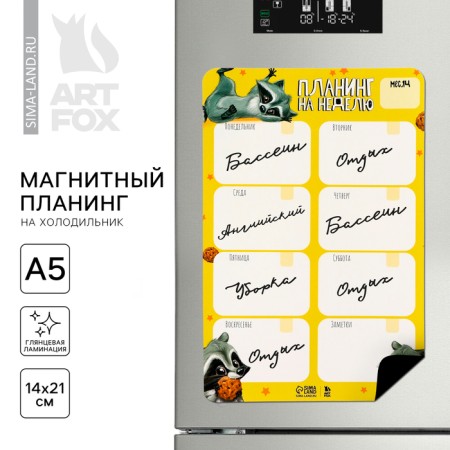 Magnetic planning for the refrigerator A5 "Raccoon"