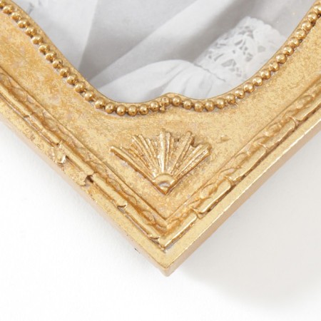 Photo frame Polystone 10x15 cm "Baltic with ribbons" gold 19x12 cm-2