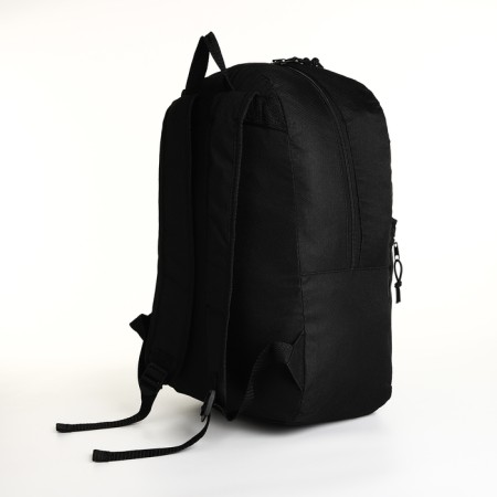 Youth backpack with lightning, external pocket, black color-3
