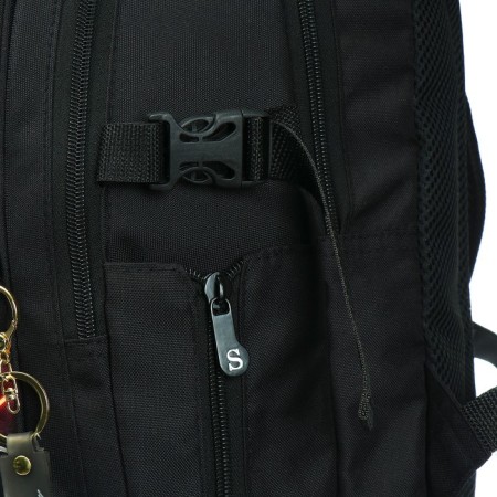 Youth backpack, 40 x 28 x 18 cm, ergonomic back, Stavia "Broken", black-9