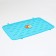 Dog toilet 67 x 46 x 8 cm, with a wall, a removable grill and a column, blue