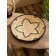 Plate decorative wicker rattan "flower", 45x45x7 cm, black and white