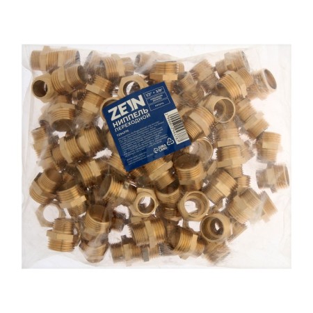 Nipple of the transition zein, 1/2 "x 3/8", outer thread, brass, packing 100 pcs.-2