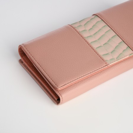 Women's wallet on magnet, pink color-3