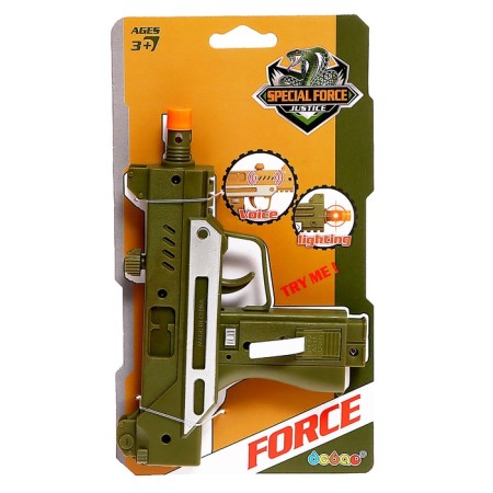 The Uzi automatic machine, light and sound effects, works from batteries, mix-10