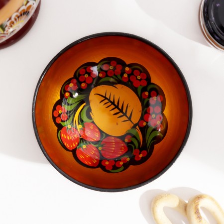 Berry salad bowl, medium, Khokhloma-2