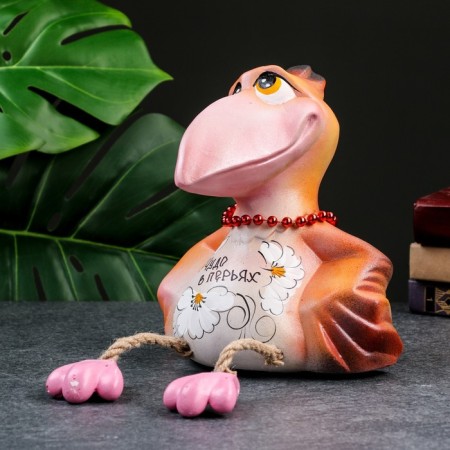 The piggy bank "Crow - Miracle in feathers" yellow, 20cm-1