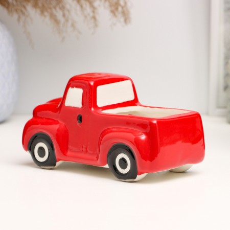 Kashpo "Truck" red, 14x8x7.5cm-2