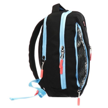 Youth backpack 39 x 26 x 10 cm, ergonomic back, Across G6, black/pink G-6-6-9