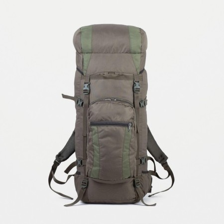 Tourist backpack, TAIF, 70 l, cord department, outer pocket, 2 side nets, olive color