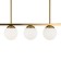 Suspended lamp Freya Fr5199PL-05BS Zing, 900x130x750 mm, E27, 5x60W, brass color